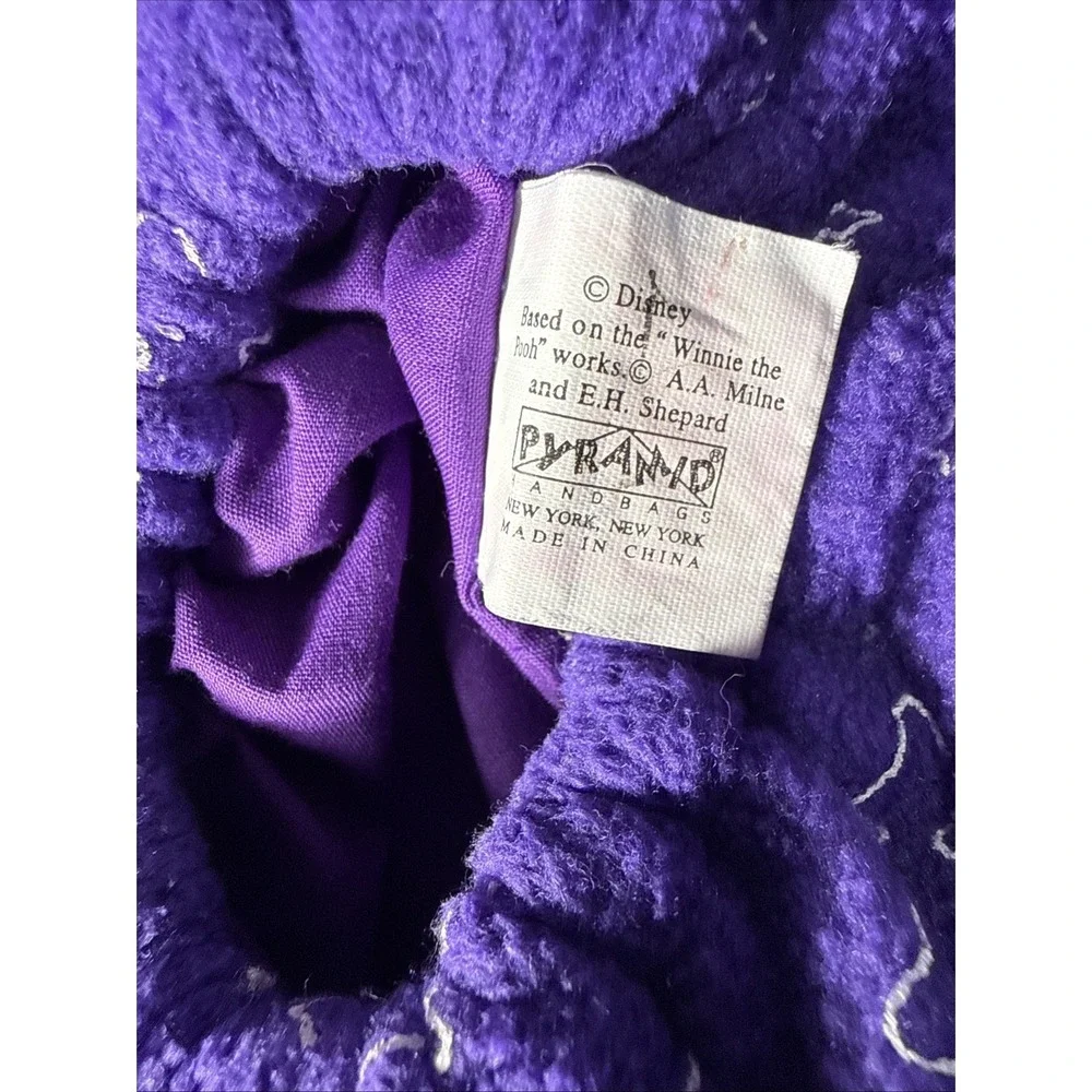 Vintage Disney‎ Winnie the Pooh Bag Kids Purple Fleece Snowflake Crossbody